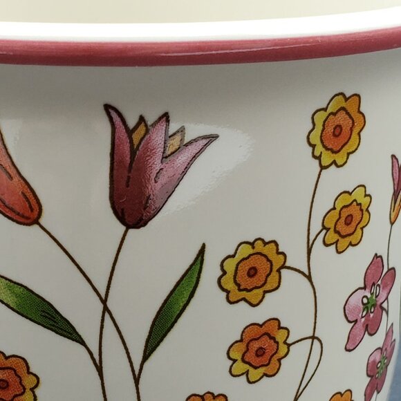 Longaberger Pottery Mother's Day Floral Crock 2012 1 Pint Flowered Salt Crock - Picture 4 of 7